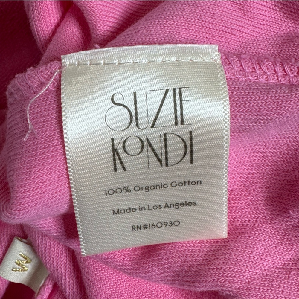 New Suzie Kondi The Tinos Slim Track Pants in Pink Cosmos Terry Sz M - Picture 8 of 8